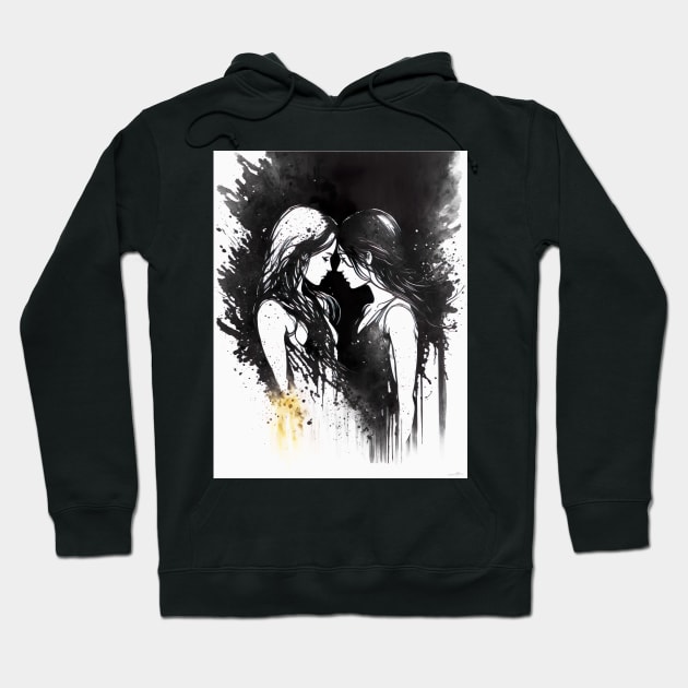 Lesbian Pride - An abstract expression of Love Hoodie by UmagineArts